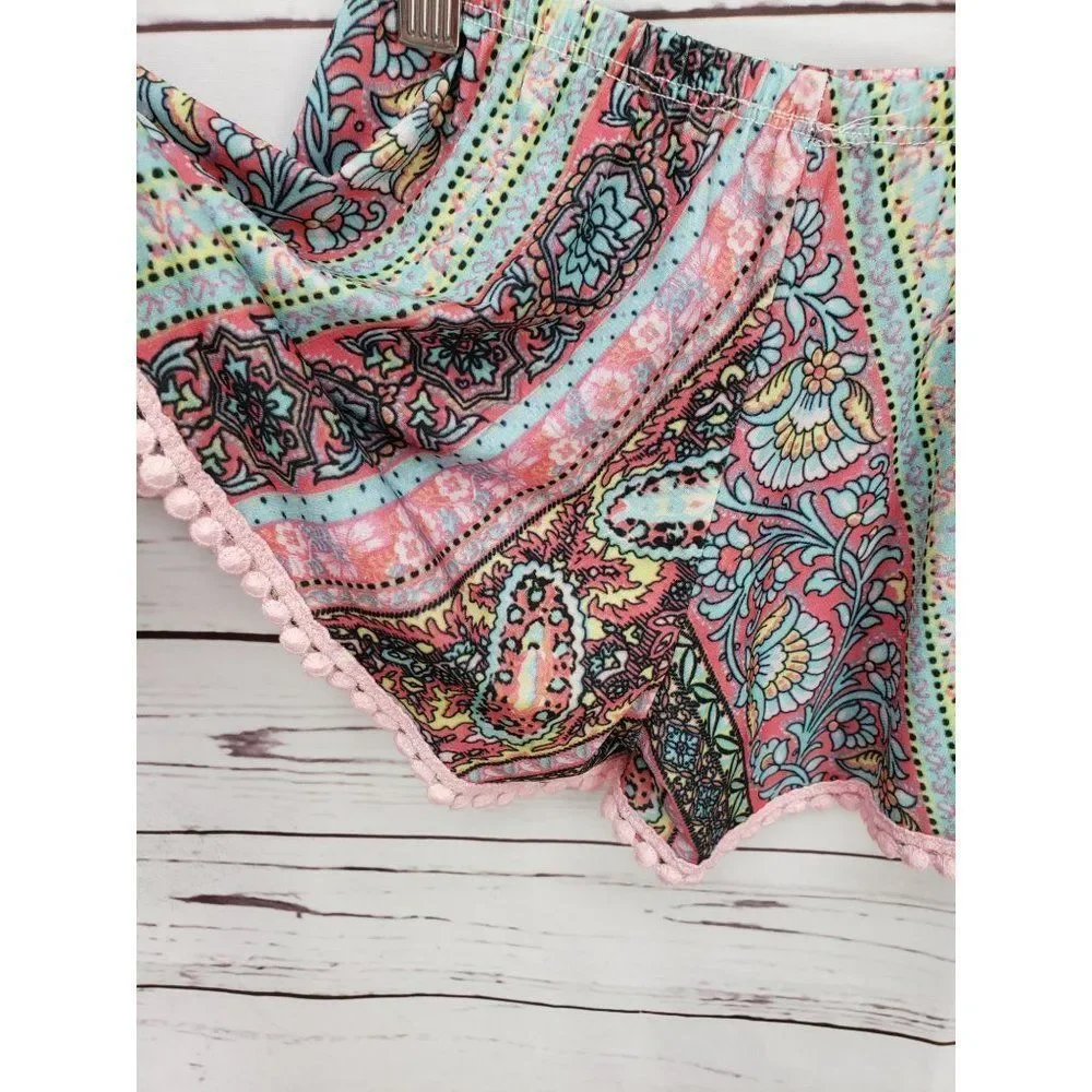Little Mass girls medium Boho pull on boutique‎ shorts
